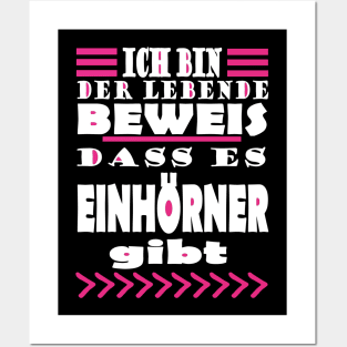 Einhorn Beweis Glitzer Geschenkidee Pink Posters and Art